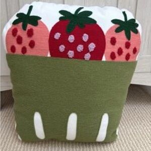 🌸 #4083-50. Strawberry Themed Decorative Pillow